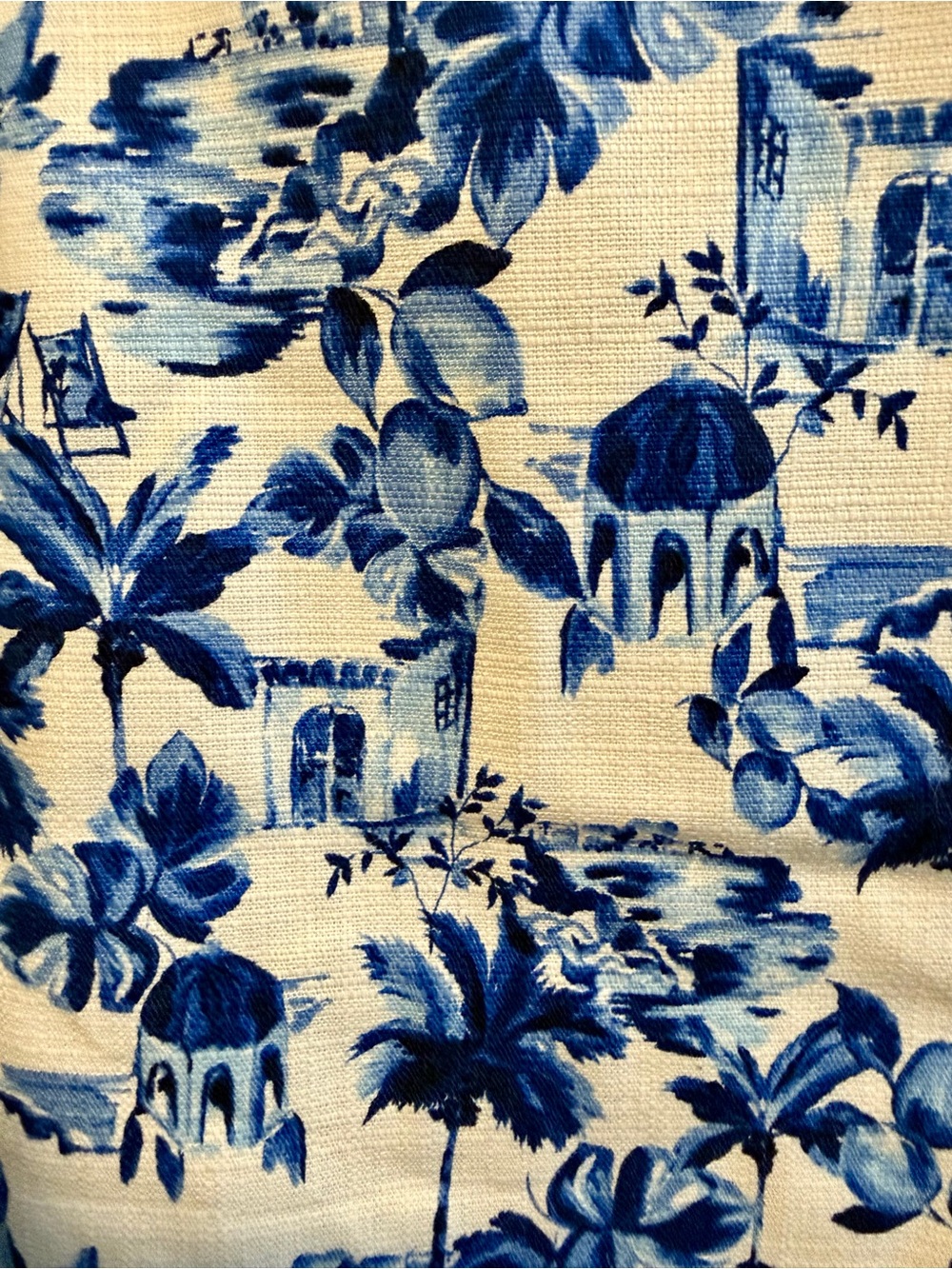 LOFT White and Blue Tropical Print Pencil Skirt - Picture 3 of 6